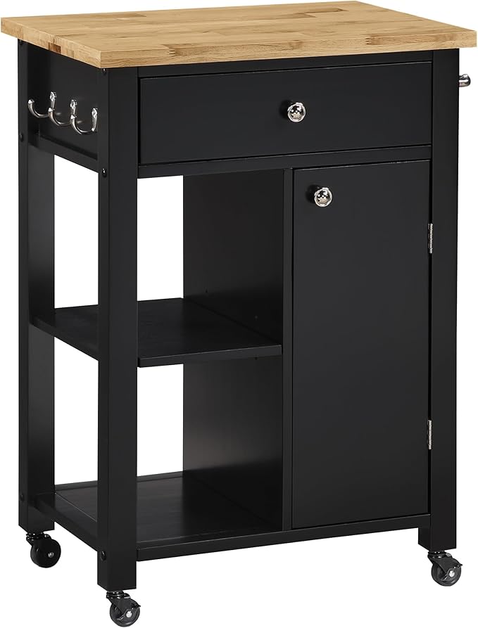 OSP Home Furnishings Derry Modern Farmhouse Kitchen Cart by OSPHomeFurnishings