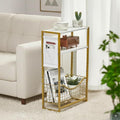 Narrow Side Table, Skinny Small End Tables by Zexvida