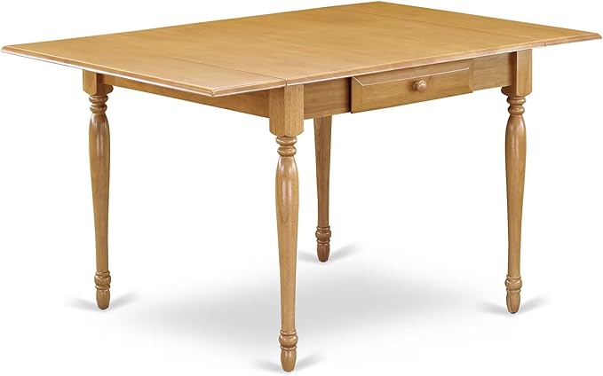 East West Furniture MZAV5-OAK-C 5 Piece Dinette Set - Image 3