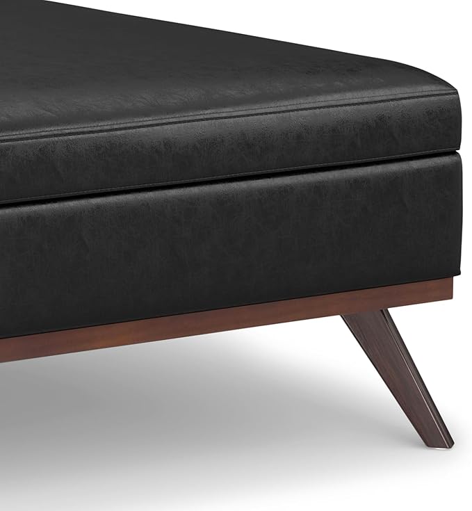 SIMPLIHOME Owen 40 inch Wide Mid Century Modern Square XL Coffee Table Storage - Image 9