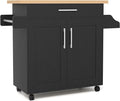 COSTWAY Kitchen Island On Wheels, Rolling Storage Trolley Cart by COSTWAY