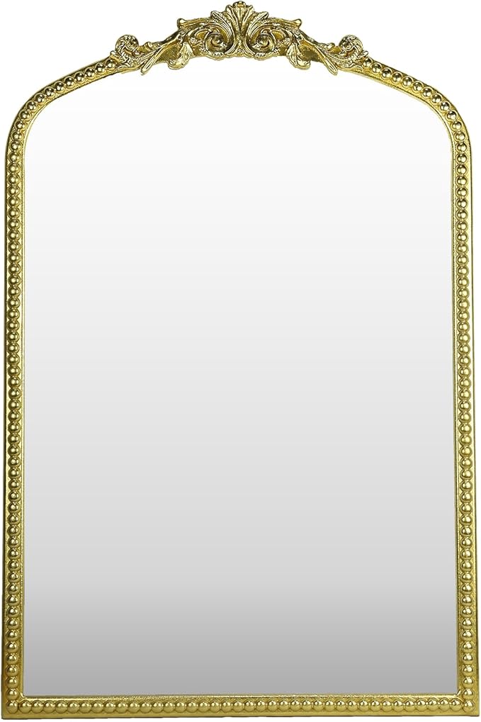 Gold Vintage Mirror, Arched Antique Mirror - Image 8