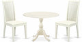 East West Furniture DMIP3-LWH-W 3 Piece Kitchen Table & Chairs Set Contains a by EastWestFurniture