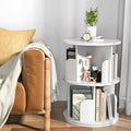 Nidouillet Rotating Bookshelf, Revolving Bookcase 360 Display Round Bookshelf by Nidouillet