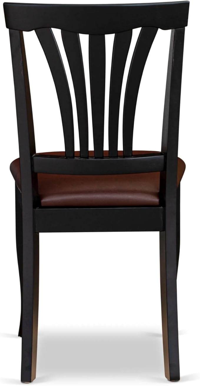 East West Furniture ANAV5-BLK-LC 5 Piece Dinette Set - Image 9