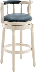 CozyRain Bar Stools Modern Swivel Barstools, Kitchen Counter Genuine Leather by CozyRain