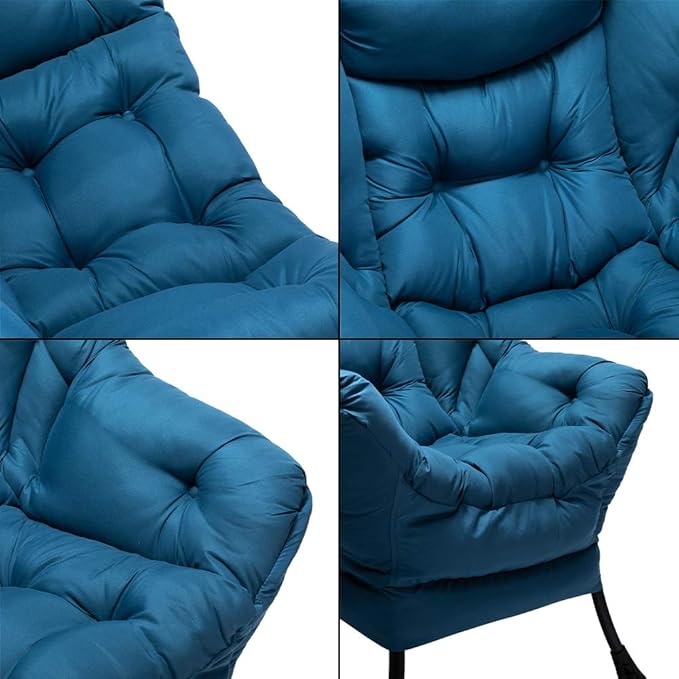 HollyHOME Modern Fabric Large Lazy Accent Chair, Oversized Comfy Reading Lounge - Image 5