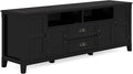 SIMPLIHOME Burlington SOLID WOOD 72 Inch Wide Transitional TV Media Stand in by SimpliHome