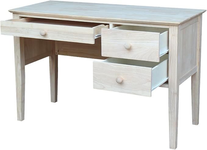 IC International Concepts, Brooklyn Desk, Solid Real Wood, Sturdy Parawood - Image 7