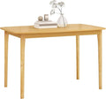 COSTWAY Dining Table, 48” Wooden Rectangular Kitchen Table by COSTWAY