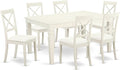 East West Furniture LGBO7-LWH-LC 7 Piece Dining Set Consist of a Rectangle by EastWestFurniture