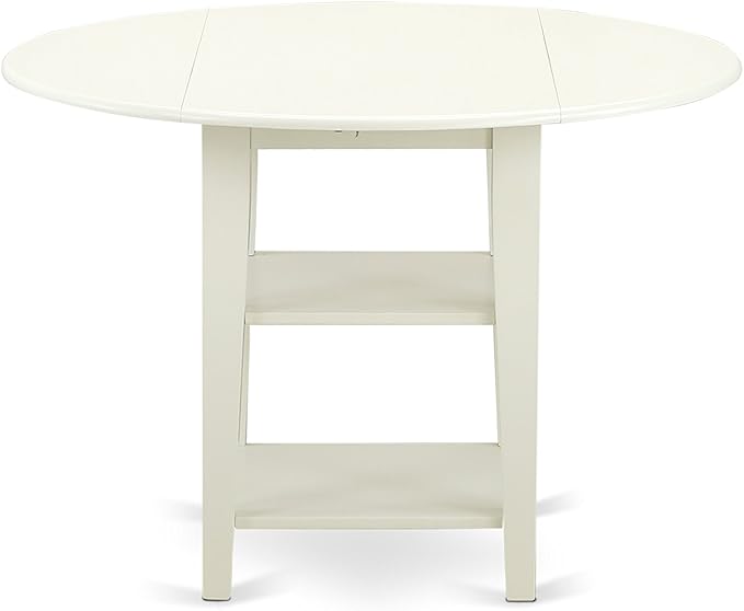 East West Furniture SUAV5-LWH-W 5 Piece Dining Table Set - Image 4