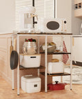 Artibear 4-Tier Kitchen Microwave Oven Stand, Adjustable Coffee Bar Station by Artibear