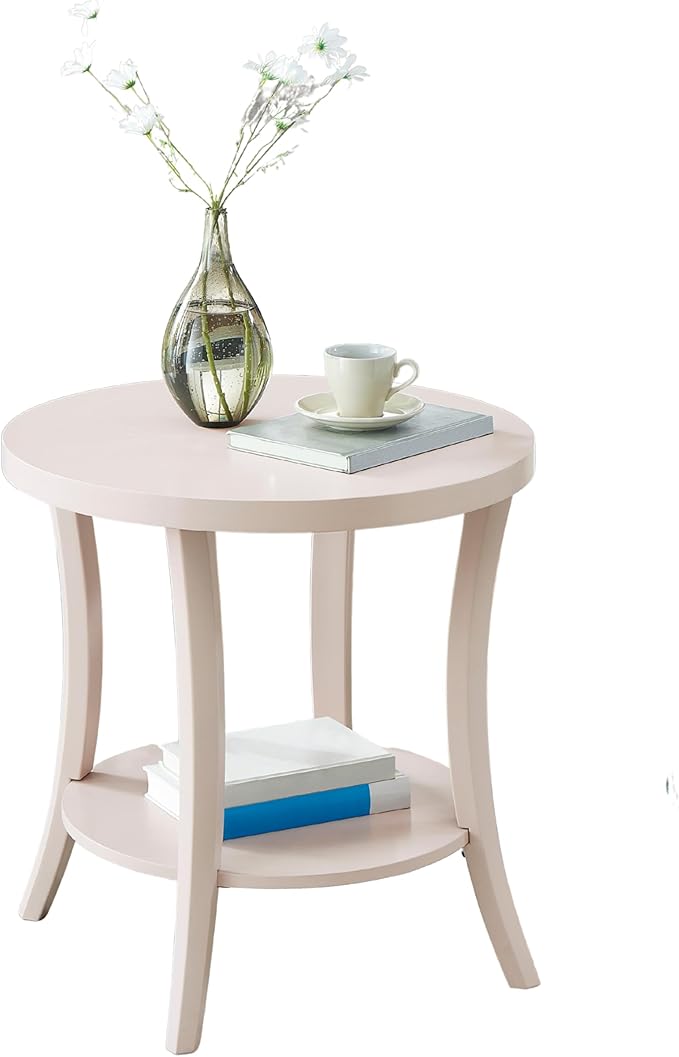 Roundhill Furniture Perth Contemporary Round End Table - Image 7