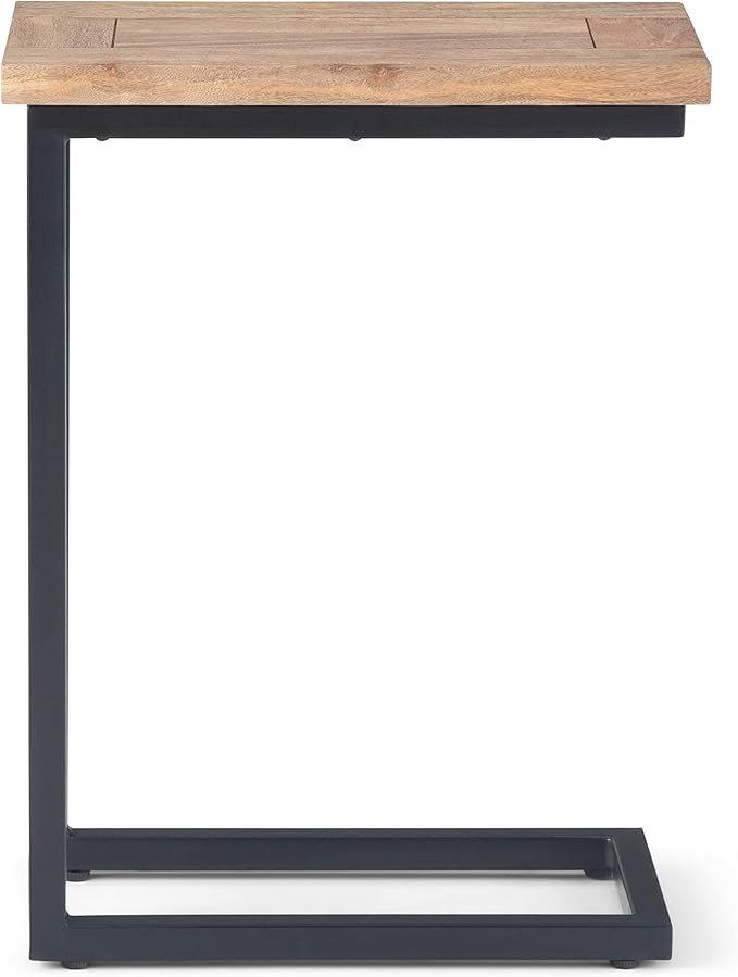 SIMPLIHOME Skyler 18-inch Wide Solid Mango/Metal Industrial C-Shaped End Table - Image 10