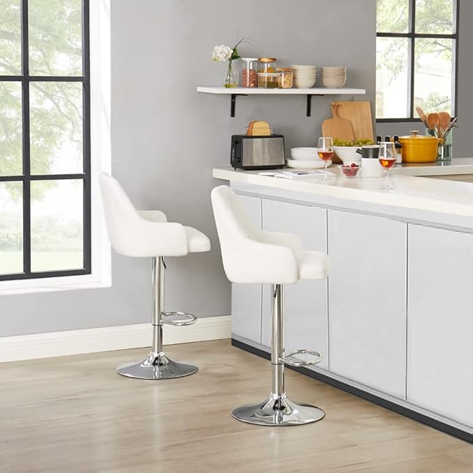 VECELO Adjustable Bar Stools Set of 4 - Image 2