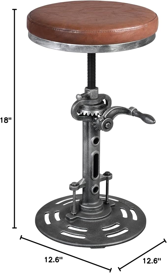 LOKKHAN American Antique Steampunk Deco Vintage Industrial Bar Cafe Stool - Image 3