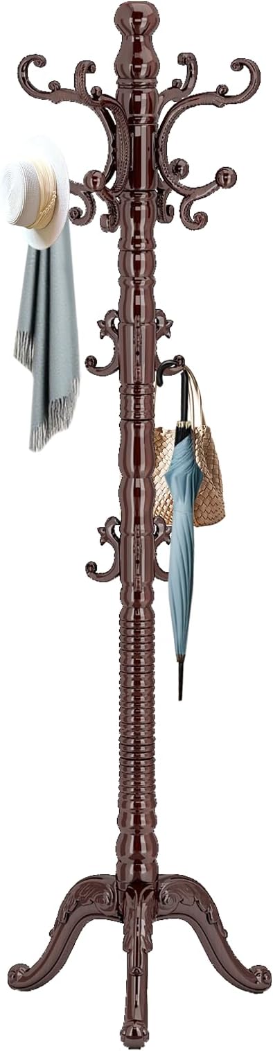 EZIVIEZ Wooden Coat Rack Stand, Solid Wood Freestanding Coat Rack, Vintage Coat by EZIVIEZCoatRackFreestanding