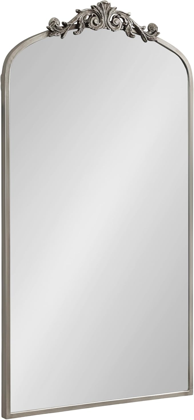 Kate and Laurel Arendahl Glam Arched Tall Panel Mirror; 24 x 42; Silver; by KateandLaurel