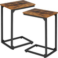 AMHANCIBLE C Shaped End Tables, TV Trays Set of 2 by AMHANCIBLE