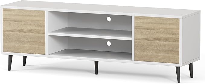 YESHOMY Modern TV Stand for 65" Television, Entertainment Center by YESHOMY