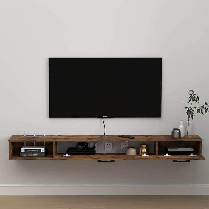 Pmnianhua Farmhouse Floating TV Stand - Image 2