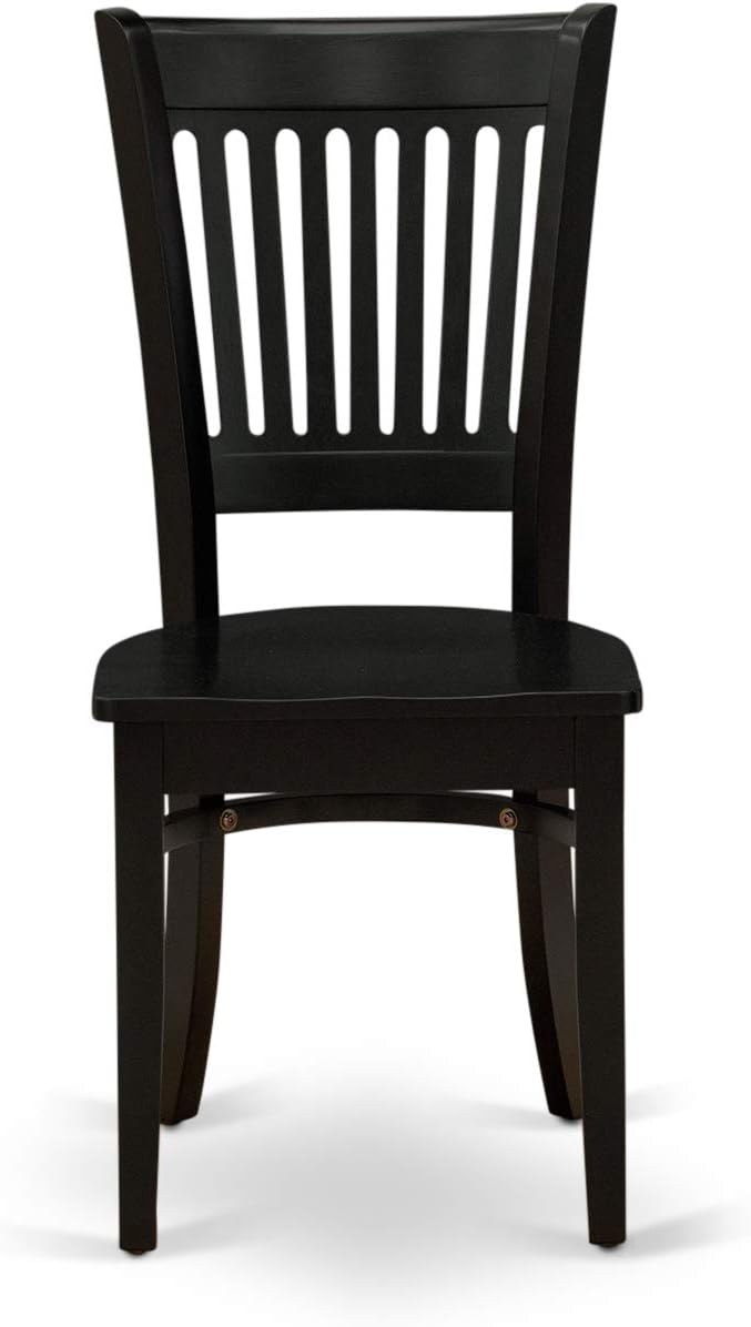 East West Furniture DLVA5-BLK-W 5 Piece Dining Set Includes a Round Dining Room - Image 7