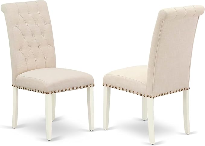 East West Furniture DOBR7-LWH-02 7 Piece Dining Table Set Consist of a - Image 4