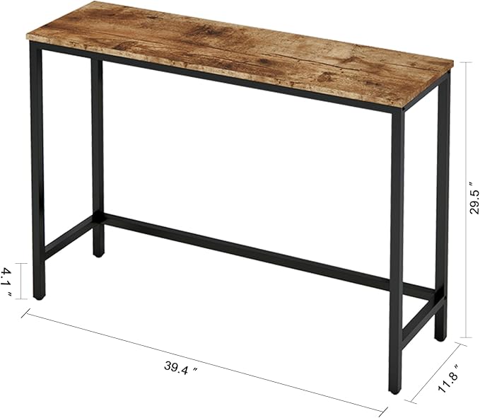 39.4” Console Table, Hallway Entrance Table Sofa Table Behind Couch, - Image 7