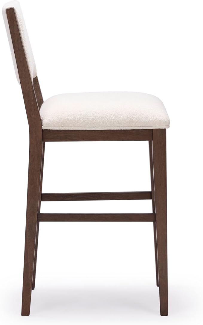 Plank+Beam Sereno Bar Stool, Sturdy Wood Modern Kitchen Bar Height Stool - Image 4
