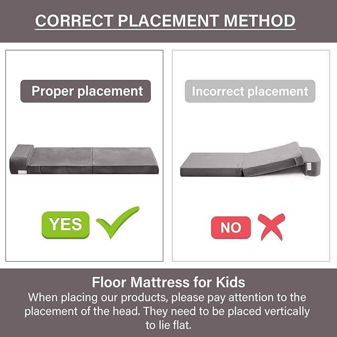 Tiita Folding Sofa Bed for Kids, Toddler Fold Out Couch Bed - Image 8