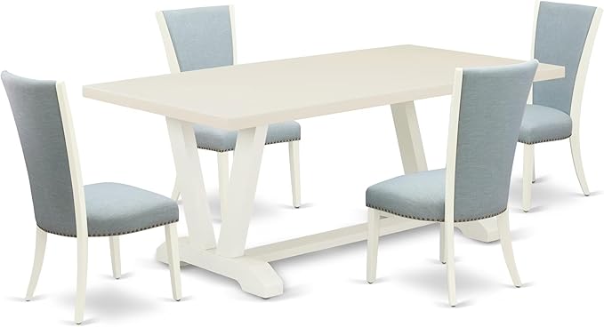 East West Furniture V027VE215-5 5 Piece Dining Table Set by EastWestFurniture