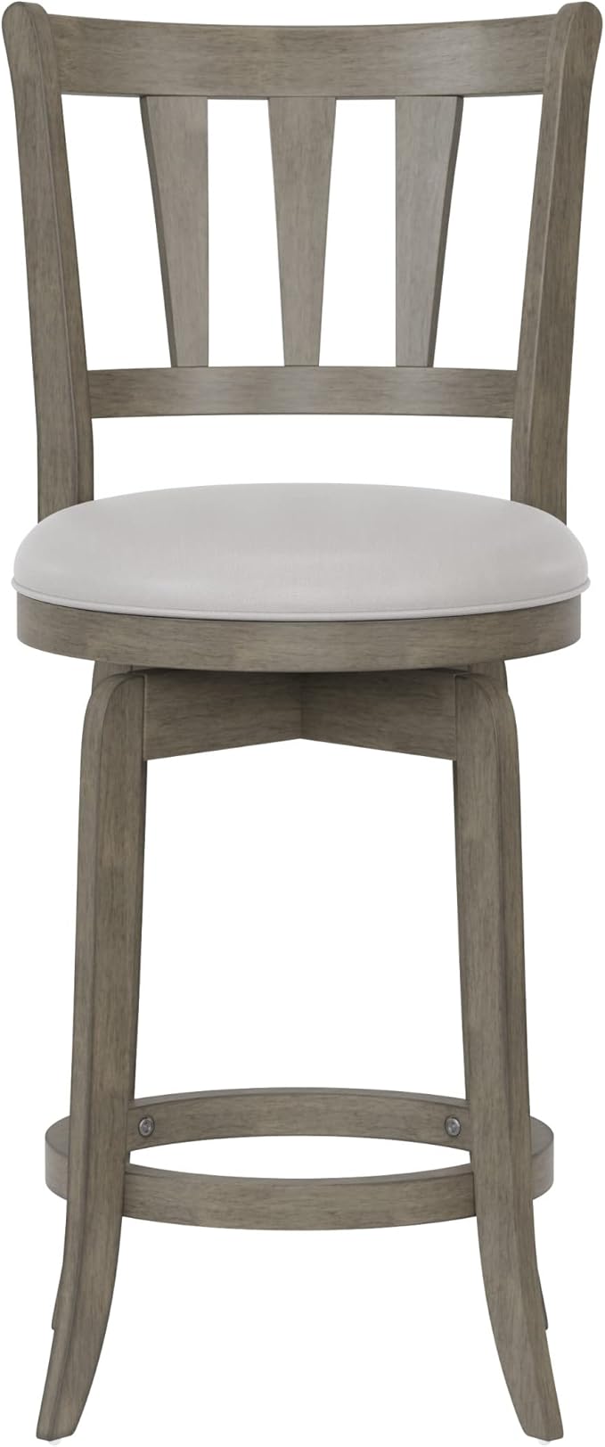 Hillsdale Presque Isle 26" Wood Swivel Counter Height Stool, Aged Gray - Image 10