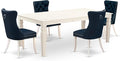 East West Furniture LGDA5-LWH-29 5 Piece Dining Set Consists of a Rectangle by EastWestFurniture