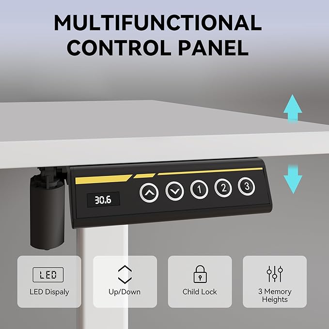Electric Standing Desk Adjustable Height 55"x24" Stand Up Desk - Image 5