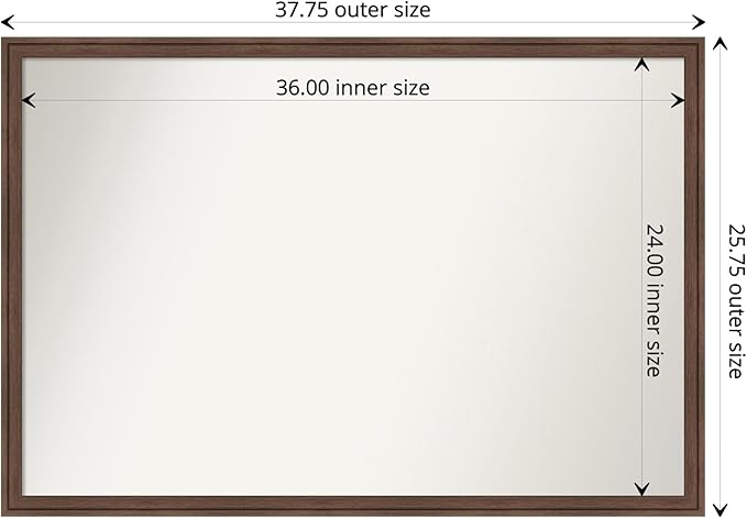 Amanti Art Brown Bathroom Mirror - Image 4