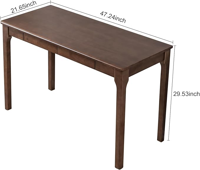 Solid Wood Desk, Gaming Study Home Office Desks - Image 2