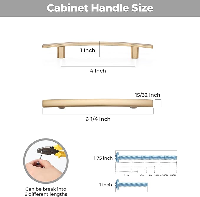 25 Pack Cabinet Handles 4" Hole Center - Image 3