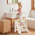 Kids Step Stool for Bathroom, Non-Slip Toddler Step Stool Kitchen Helper by Vanpolchy