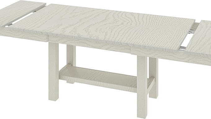 Solid Wood Extendable Farmhouse Dining Table - Image 8