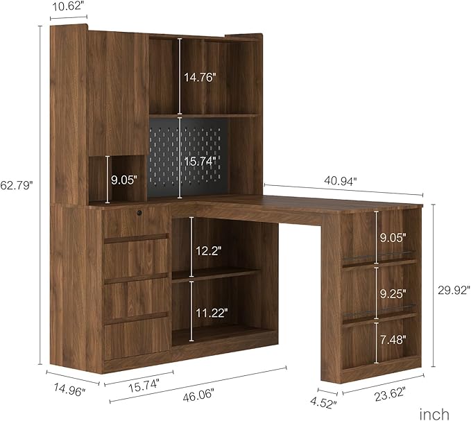 KEIKI L Shaped Home Office Desks - Image 2