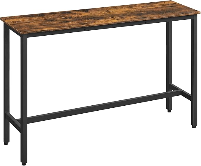VASAGLE Bar Table, Narrow Long Kitchen Dining Table, Sturdy Metal Frame - Image 8