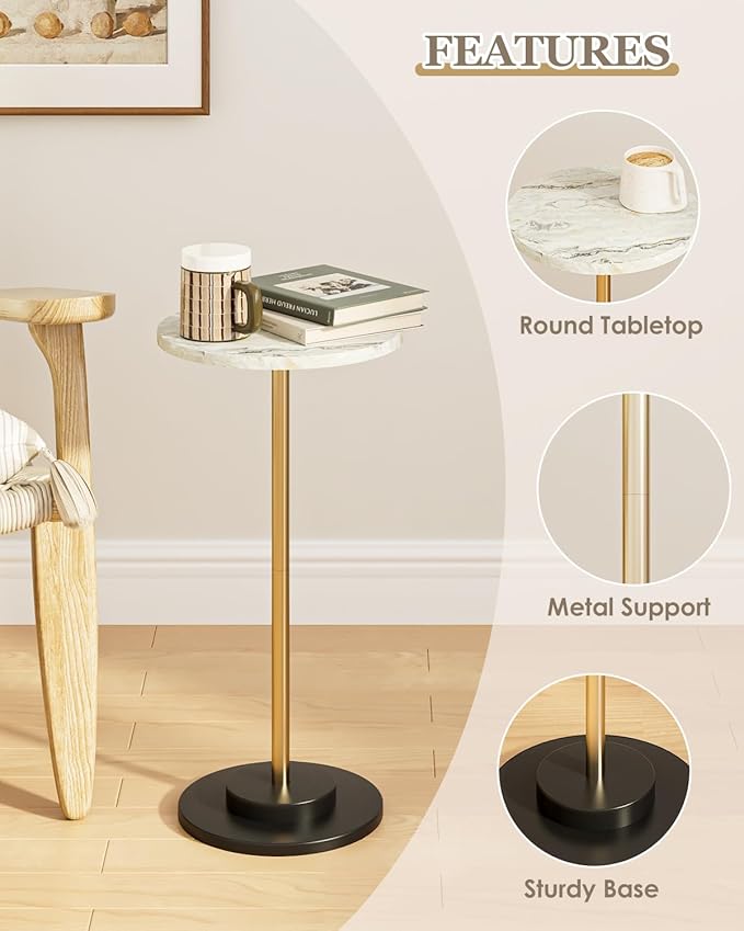 Round Side Table, Small Drink Table - Image 5