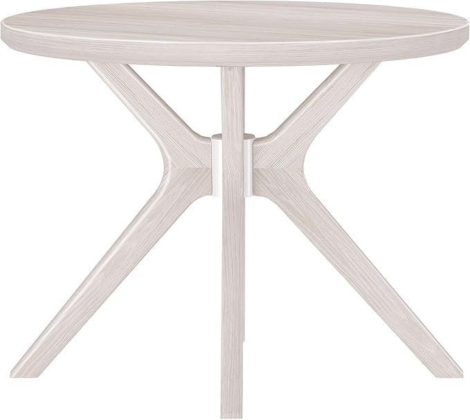 Plank+Beam Verso Round Dining Table, 38 Inch Solid Wood Kitchen & Dining Room - Image 4