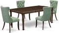 East West Furniture DODA5-MAH-22 5 Piece Kitchen Set Consists of a Rectangle by EastWestFurniture