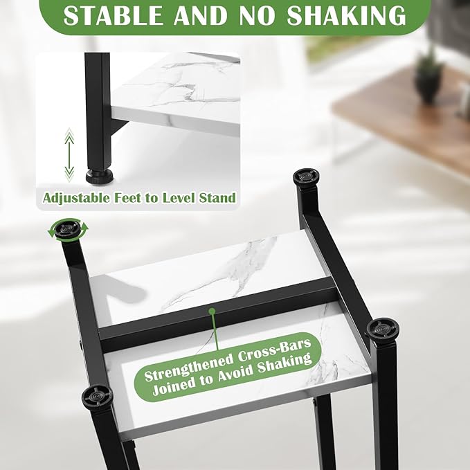 Tall Plant Stand Indoor, 31 Inch Plant Stands, 2 Tier Metal Plant Stand - Image 3