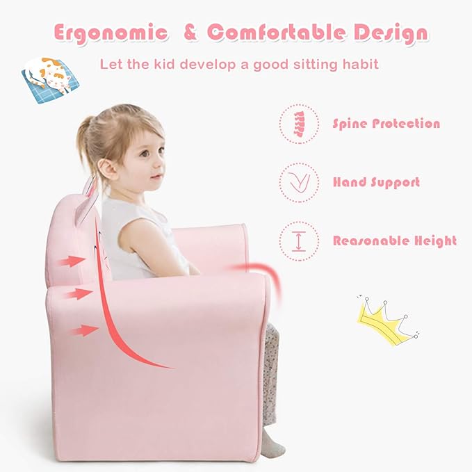 Costzon Kids Couch, Children's Sofa Armrest Chair - Image 5