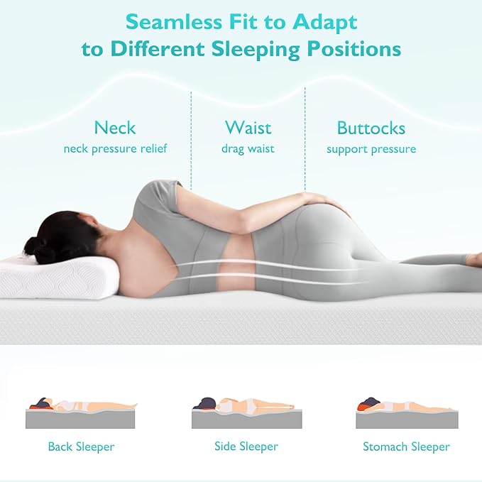 FDW | 10 Inch Twin XL Mattress | Medium Firm | Gel Memory Foam Mattress | White - Image 5