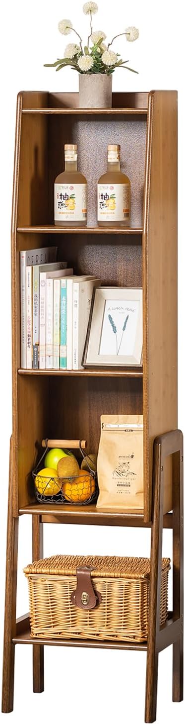 4 Tier Bamboo Bookcase, Classical Modern Bookshelf, Dispaly Shelves, Bamboo by SOBIBO