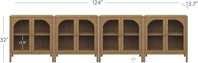 Nathan James Mason TV Stand, Free Standing Accent Sideboard Buffet, Credenza - Image 2